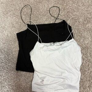 Black and White Women's Camisole Tops